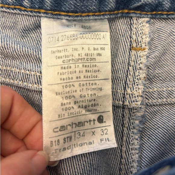 Carhartt Men's Traditional Fit Denim Jeans 34x32 - Picture 3 of 9